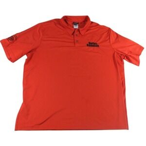 Harley-Davidson‎ Shirt Orange Spell Out Performance Golf Polo Top Men Size 3XL